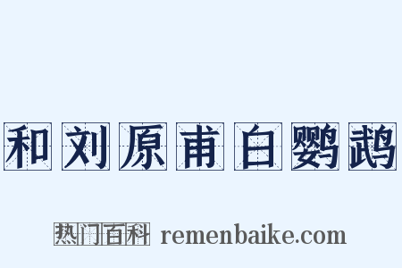 和刘原甫白鹦鹉是什么意思的图片